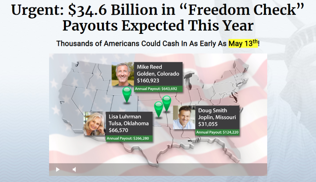 Freedom Checks $34.6 Billion