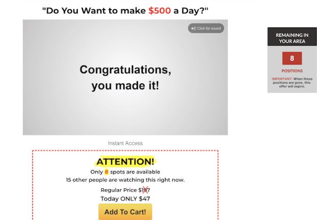 Affiliate Marketing Your New at Home Career Sales Page