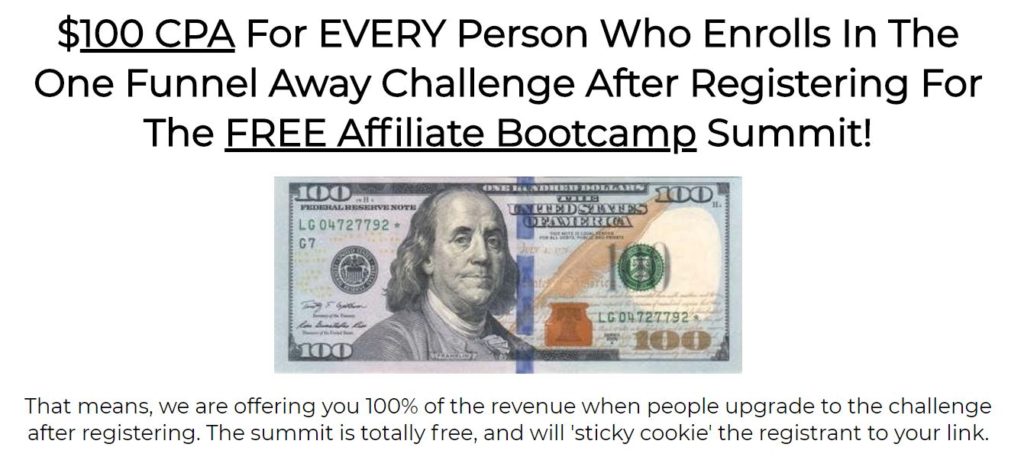 Affiliate Marketing ClickFunnels Affiliate Bootcamp Summit Sales Funnel Commission Breakdown