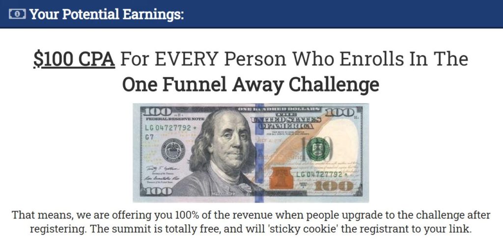 Affiliate Marketing ClickFunnels One Funnel Away Challenge Sales Funnel Commission Breakdown