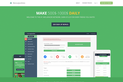 Affiliate Marketing BonusJunkies Review Landing Page