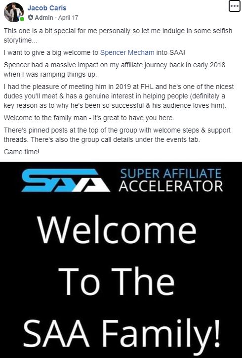 Jacob Caris Super Affiliate Accelerator Review Spencer Mecham