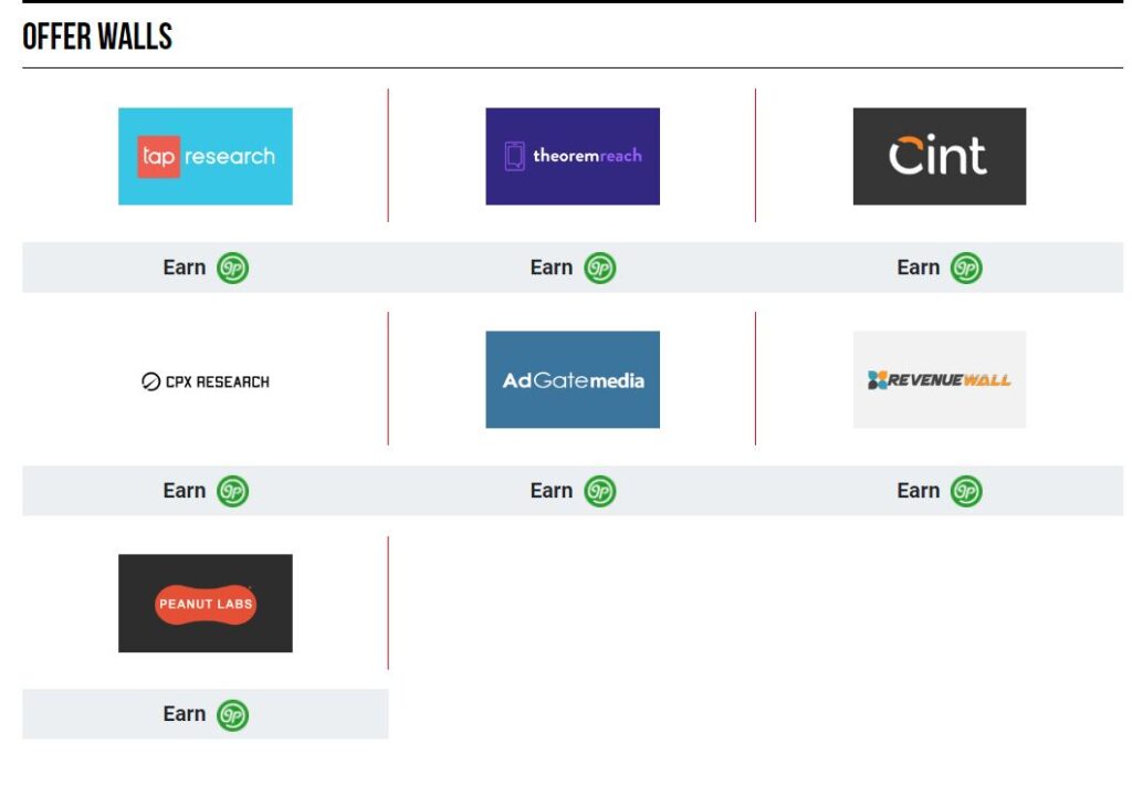 Affiliate Marketing GrabPoints Video Wall