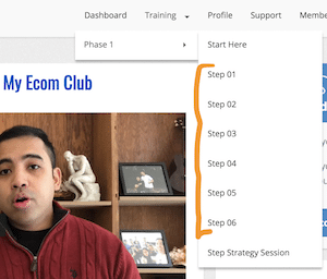 Affiliate Marketing My eCom Club Members Area Free Training