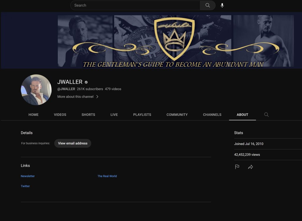 Justin Waller Networth YouTube Channel