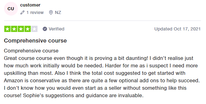Sophie Howard Review Blue Sky Amazon Course User Reviews