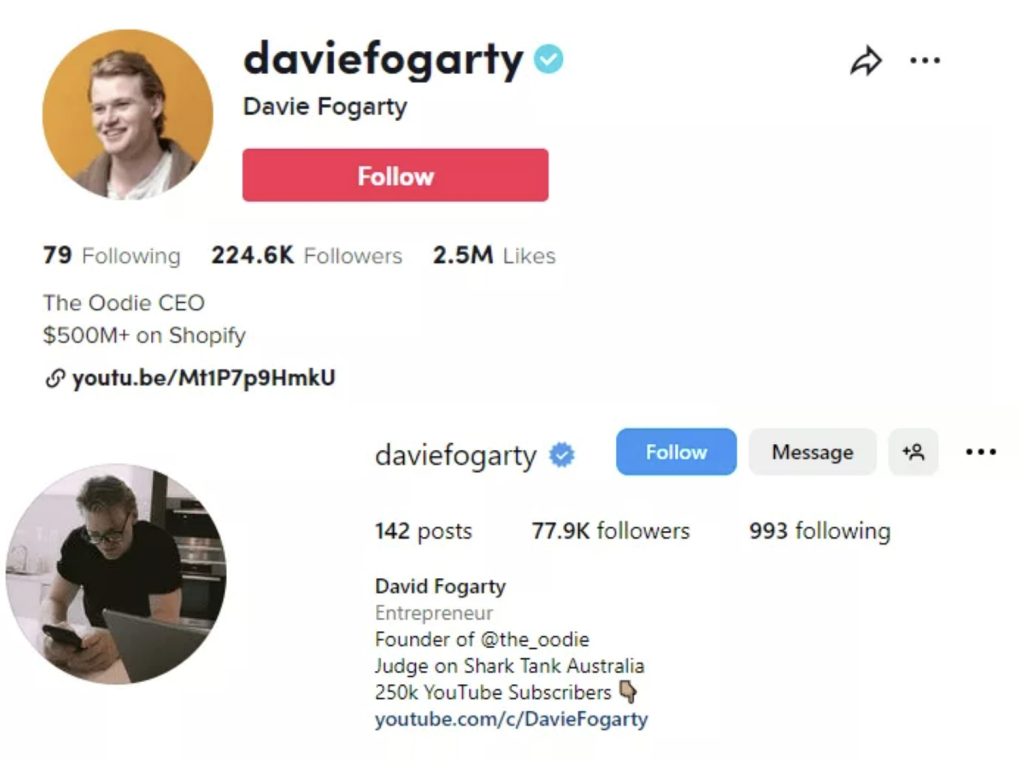 Davie Fogarty Net Worth Instagram