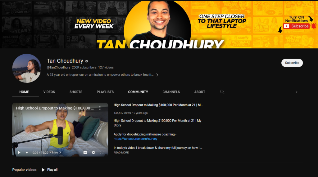 Tan Choudhury Ecom Mastery Review YouTube
